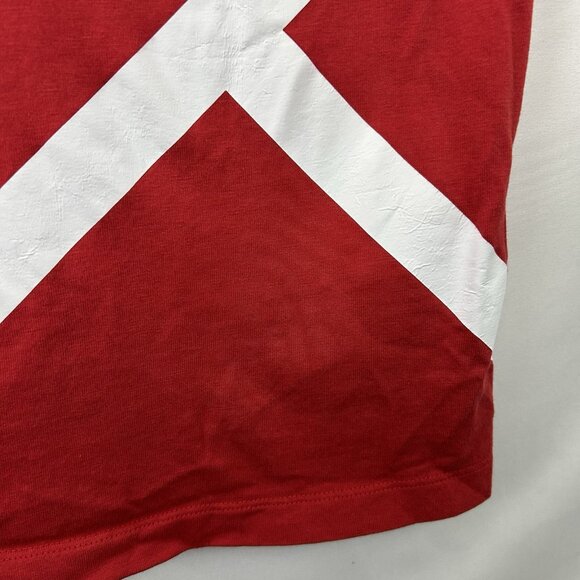 Moncler Maglia T-Shirt Big Diagonal Logo Red White Mens Size XL - Picture 15 of 15